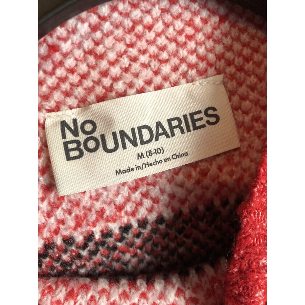 No Boundaries Women M Fairaisle Jacquard Pullover Sweater Beanie Set 2-Piece - Picture 8 of 11